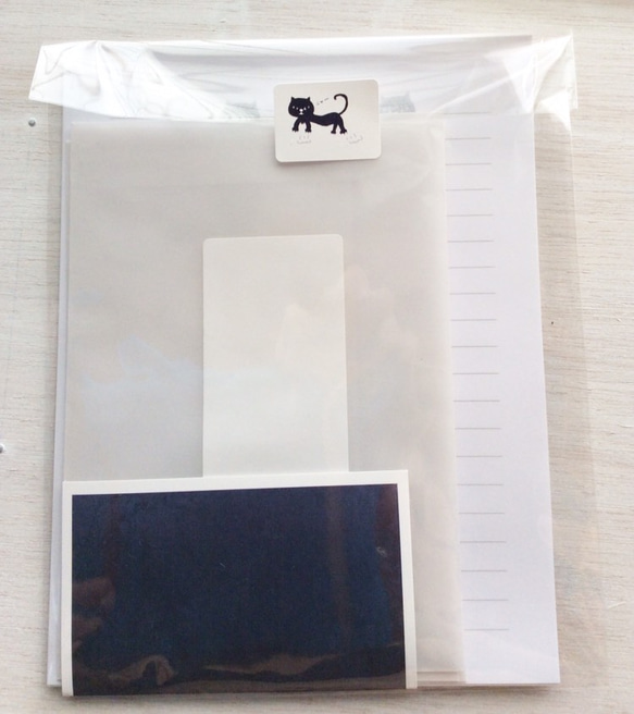 黒猫ちゃん便箋 レターセット 3枚目の画像