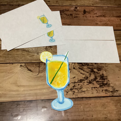 喫茶店シリーズ　レモンスカッシュなレターセット 3枚目の画像