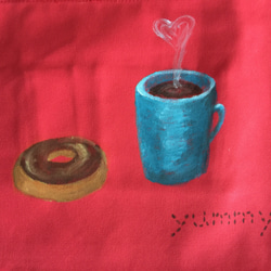 コーヒーとドーナツ、バック  トート 2枚目の画像