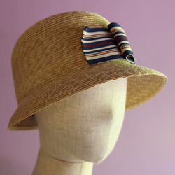 こつばの麦わら帽子 Marie Stripe マリーストライプ 4枚目の画像