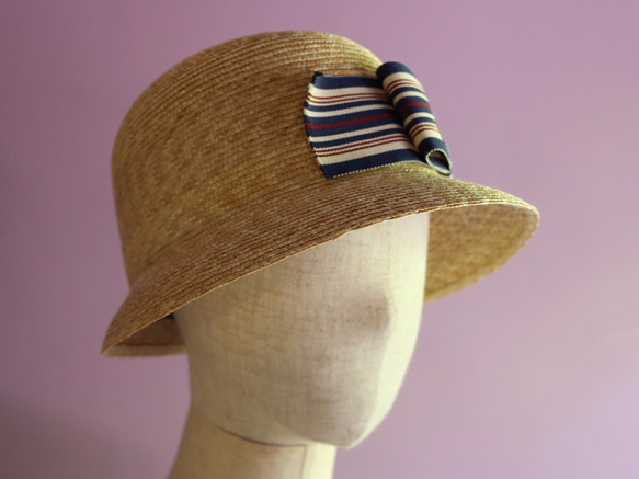 こつばの麦わら帽子 Marie Stripe マリーストライプ 4枚目の画像