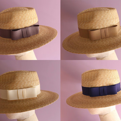 &lt;每個尺寸都有庫存&gt; 寬邊軟呢帽蘇菲男女皆宜的淚珠型春夏帽子 第4張的照片
