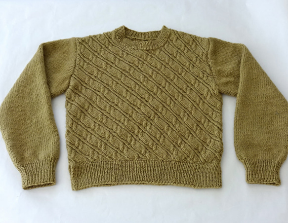斜め編みセーター　2 2枚目の画像