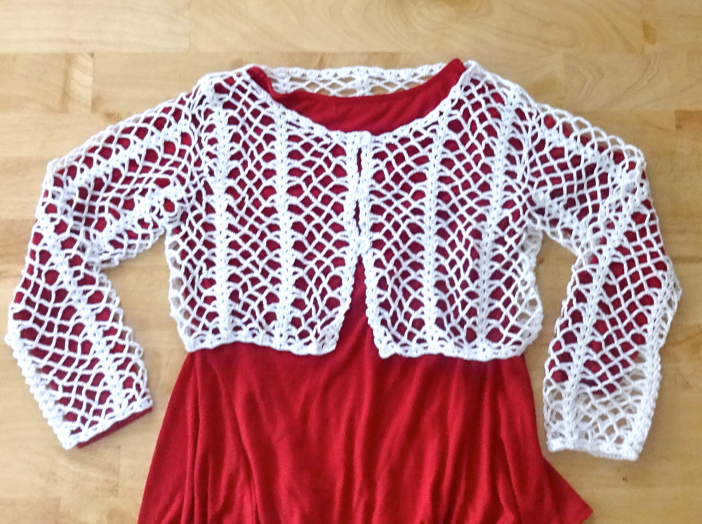 波模様のカーディガン