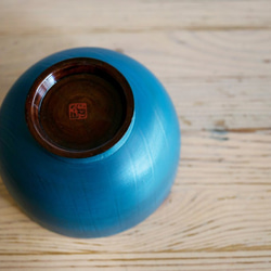 Papanorushi，漆器木製湯碗多彩的漆器“藍色” 第4張的照片