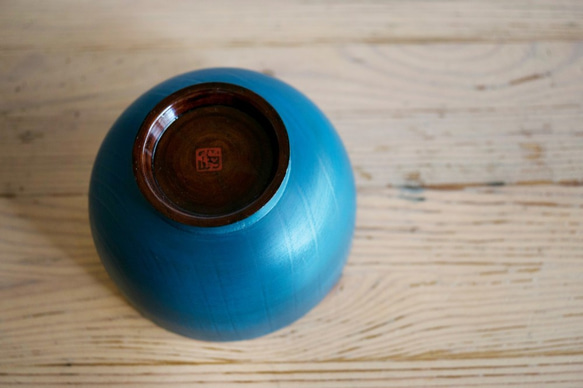 Papanorushi，漆器木製湯碗多彩的漆器“藍色” 第4張的照片