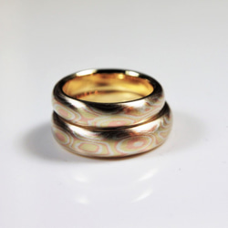 K金  木目金  戒指  木紋金  (一對價) (14K黃K金/14K玫瑰金/925銀) 第3張的照片