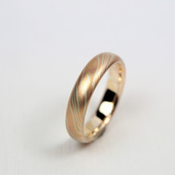Karat gold mokume gane wedding ring 19 (Two ring set) 7枚目の画像