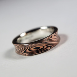 Karat gold mokume gane wedding ring 21 1枚目の画像