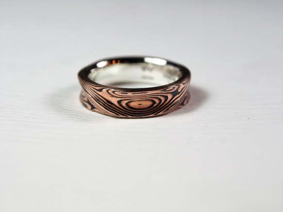 Karat gold mokume gane wedding ring 21 4枚目の画像