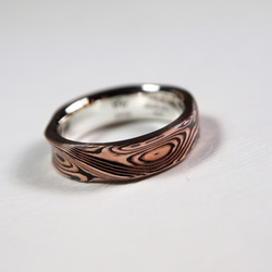 Karat gold mokume gane wedding ring 21 6枚目の画像