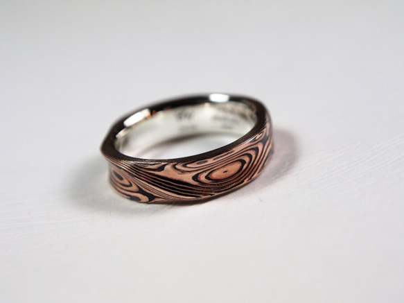 Karat gold mokume gane wedding ring 21 6枚目の画像