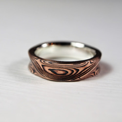 Karat gold mokume gane wedding ring 21 7枚目の画像