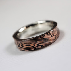 Karat gold mokume gane wedding ring 21 8枚目の画像