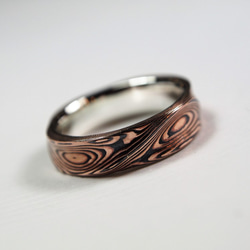 Karat gold mokume gane wedding ring 21 9枚目の画像