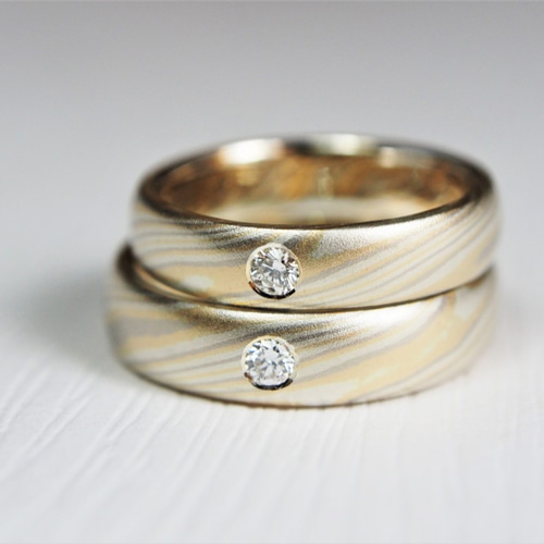 K18煌めき模様ゴールドリング14号833K2509