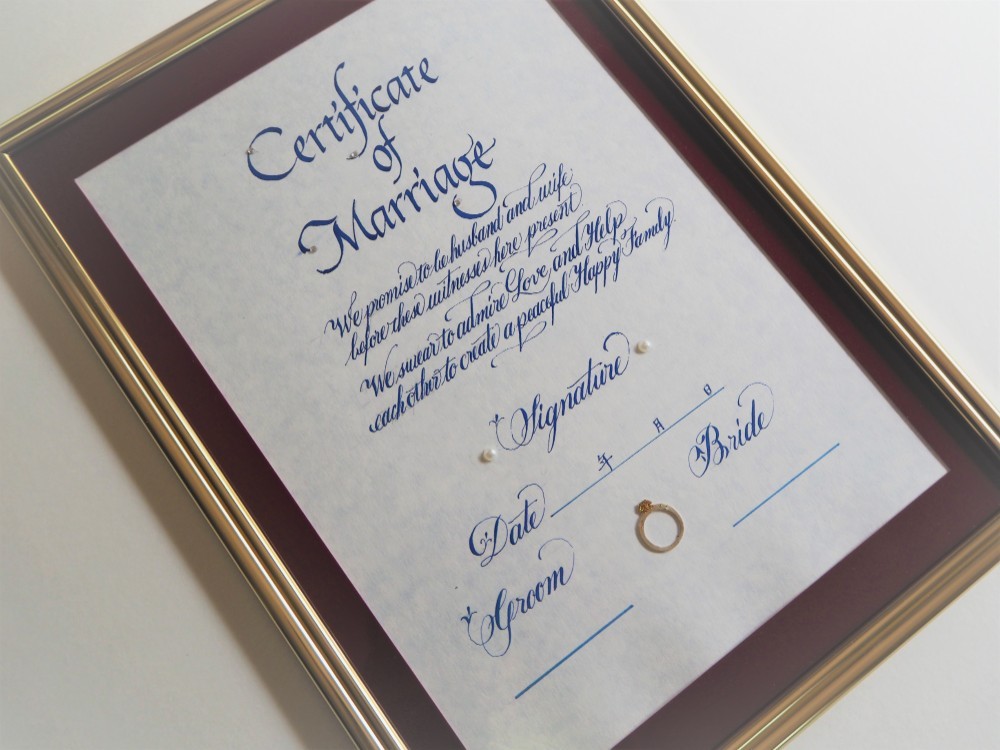 結婚証明書※受注製作※