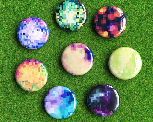 送料無料□ランダム3個セット□ドット絵缶バッジ その他