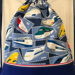 Japanese Shinkansen pattern backpack 第5張的照片