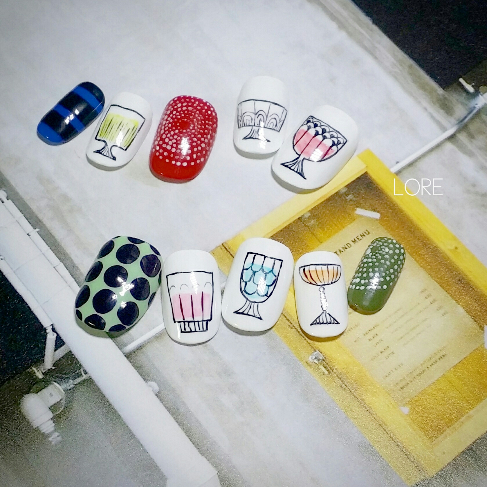 北欧テキスタイルネイル【オーダー】        Ω