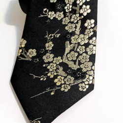 巴特先生-金繡花黑緞面領帶-Neckties 第3張的照片