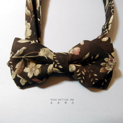 Mr. Bart-Vintage Floral Bow Tie-Bow ties-classic-coffee 2枚目の画像