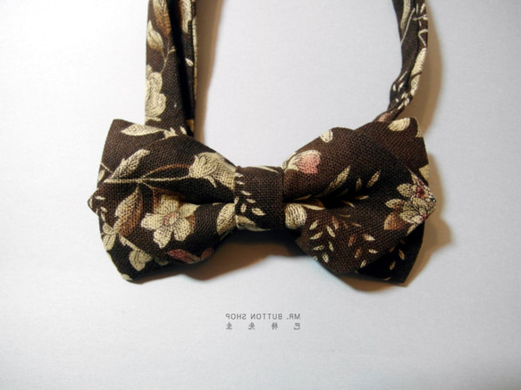 Mr. Bart-Vintage Floral Bow Tie-Bow ties-classic-coffee 2枚目の画像