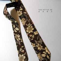 Mr. Bart-Vintage Floral Bow Tie-Bow ties-classic-coffee 4枚目の画像