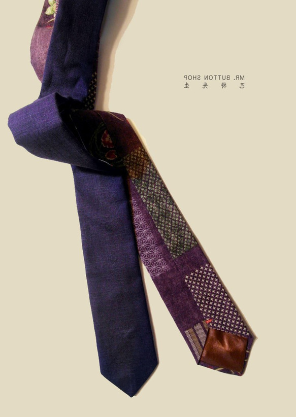 巴特先生-紫羅蘭雙面手工領帶-neckties-purple 第1張的照片