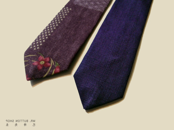 巴特先生-紫羅蘭雙面手工領帶-neckties-purple 第2張的照片