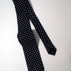 ミスター・バート - 少しポップスタイルの手作り黒のネクタイ_neckties_pop_ 2枚目の画像
