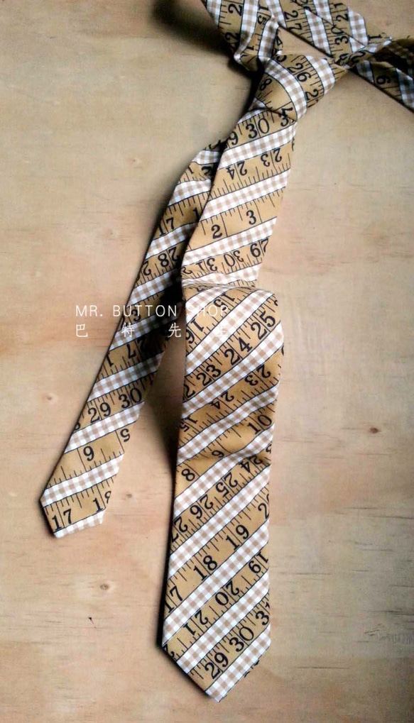 巴特先生-尺度手工領帶-neckties-classic-ruler 第2張的照片