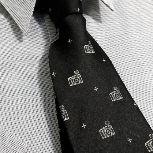 ミスターバート-クラシックカメラネクタイ-シルクシルク限定デザイン