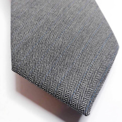 Mr. Bart-Herringbone Tie-Neckties-classic-Grey 2枚目の画像