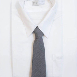 Mr. Bart-Herringbone Tie-Neckties-classic-Grey 4枚目の画像