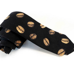 巴特先生-咖啡豆手工領帶-Cofee Beans-棉-Neckties-黑 第1張的照片
