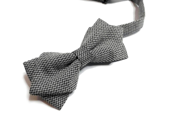 Mr. Bart-Knit Grey Bow Tie-Old Cloth-Bow ties-Classic 2枚目の画像