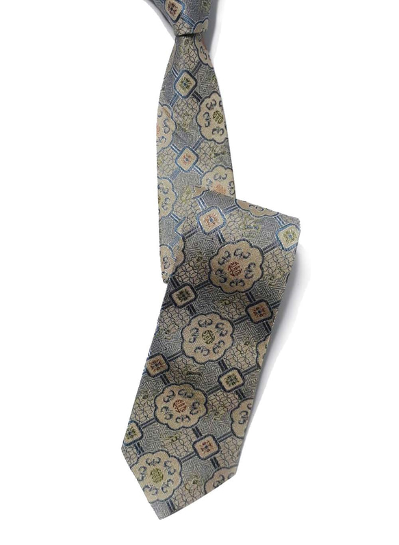 巴特先生-復古磚紋-蠶絲-手工領帶-Neckties-Silk 第2張的照片