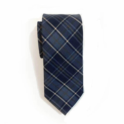 巴特先生-英倫經典格紋-領帶-口袋巾-藍 第1張的照片