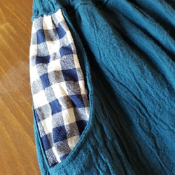 綿麻ワッシャーのギャザースカート 3枚目の画像