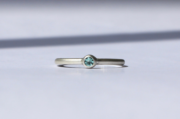 Paraiba tourmaline 2.5mm / Silver925. Honing. 1枚目の画像