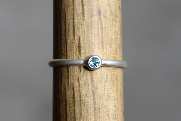 Paraiba tourmaline 2.5mm / Silver925. Honing. 4枚目の画像