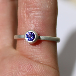 RING SV14 / SILVER925, Tanzanite 4mm 2枚目の画像