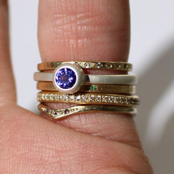 RING SV14 / SILVER925, Tanzanite 4mm 5枚目の画像