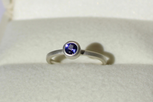 RING SV14 / SILVER925, Tanzanite 4mm 7枚目の画像