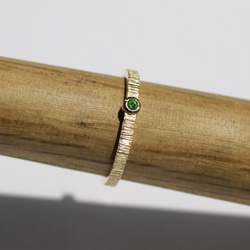 Demantoid Garnet 2mm Vertical line texture / K10, K18, PT900 6枚目の画像