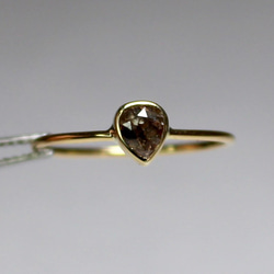 Natural Darkbrown Diamond  Ring / K18YG 3枚目の画像