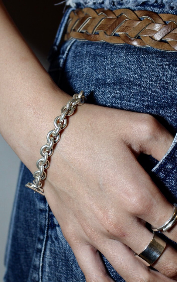 Round chain bracelet / silver 925 1枚目の画像