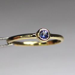 Benitoite 3mm Ring / K10 YG. PG. WG. 1枚目の画像