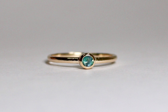 Alexandrite 3mm + Diamonds  Ring / K10YG 5枚目の画像